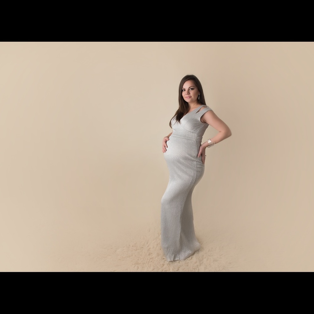 Calvin Klein maternity silver accent dress